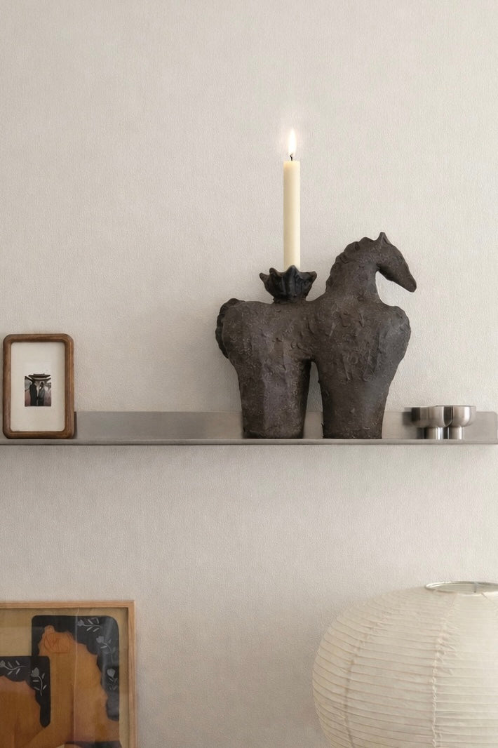Rustic Horse Candle Holder