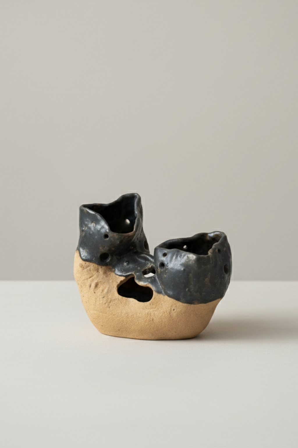 Olulo Object 'Hollow' Handcrafted Ceramic Sculpture - Artisan Stoneware Art Object ...
